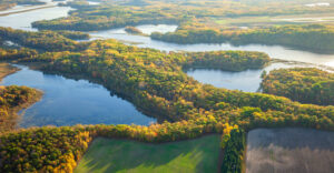 Mississippi River aerial view
